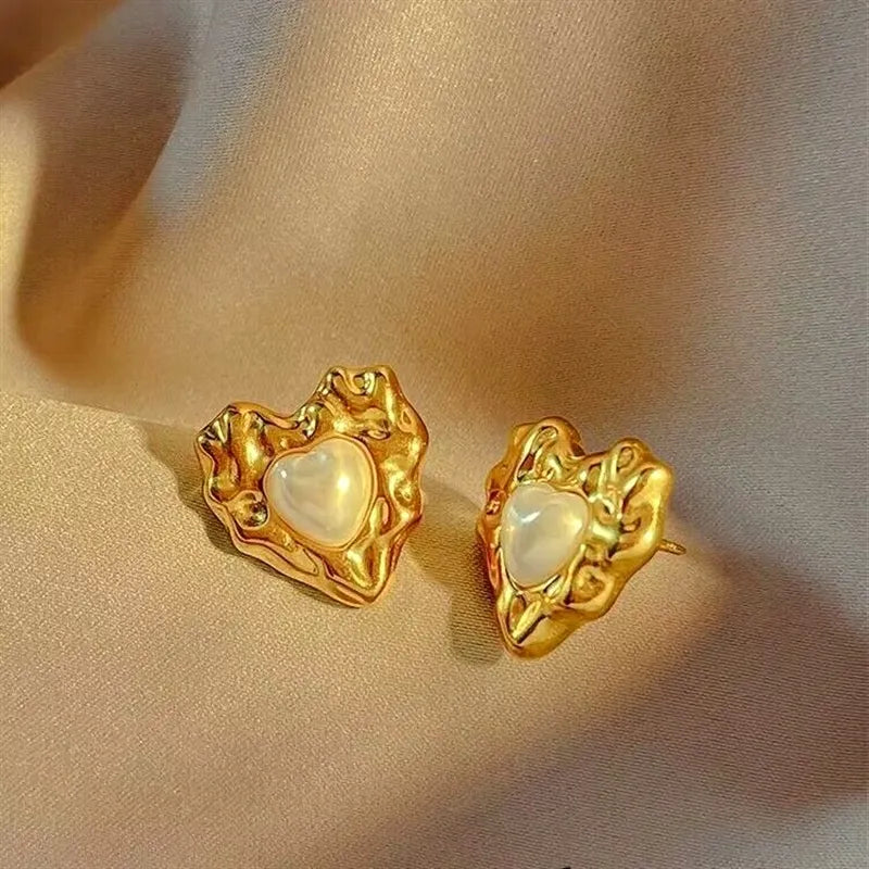 Radiant Heart Pearl Earrings