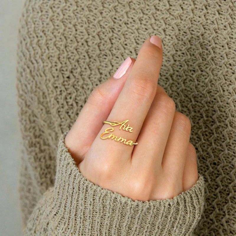 Couple Name Ring
