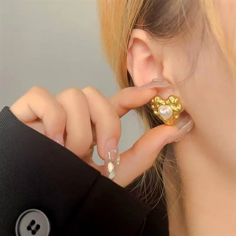 Radiant Heart Pearl Earrings