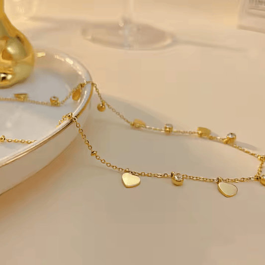 Heart & Zircon Necklace