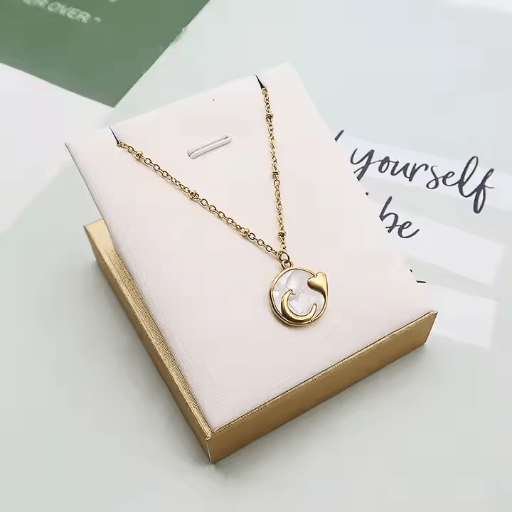 Shell Heart Moon Necklace