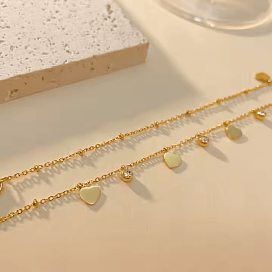 Heart & Zircon Necklace